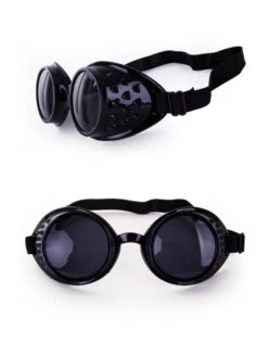 Steampunk Piloten Bril Zwart