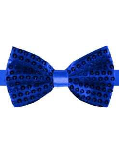 Strikje Pailletten, Kobalt Blauw