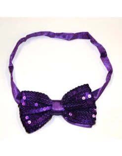 Strikje Pailletten, Paars