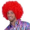 Super Afro Pruik Felrood