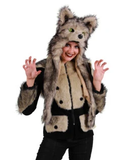 Vakantie Kledingwinkel -Vakantie Kledingwinkel themajas dame wolf zwart 1