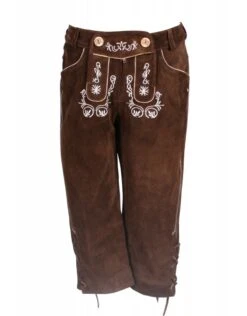 Tiroler Damenhose 3/4 Lang ''inga'', Donkerbruin -Vakantie Kledingwinkel tiroler damenhose 3 4 lang inga donkerbruin 5