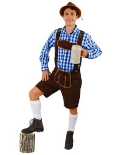 Tirolerbroek ANDREAS Donkerbruin Kort Model