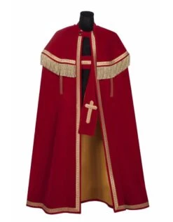 TV-Sint Fluweel (Bram), Rood, Mantel-Stola