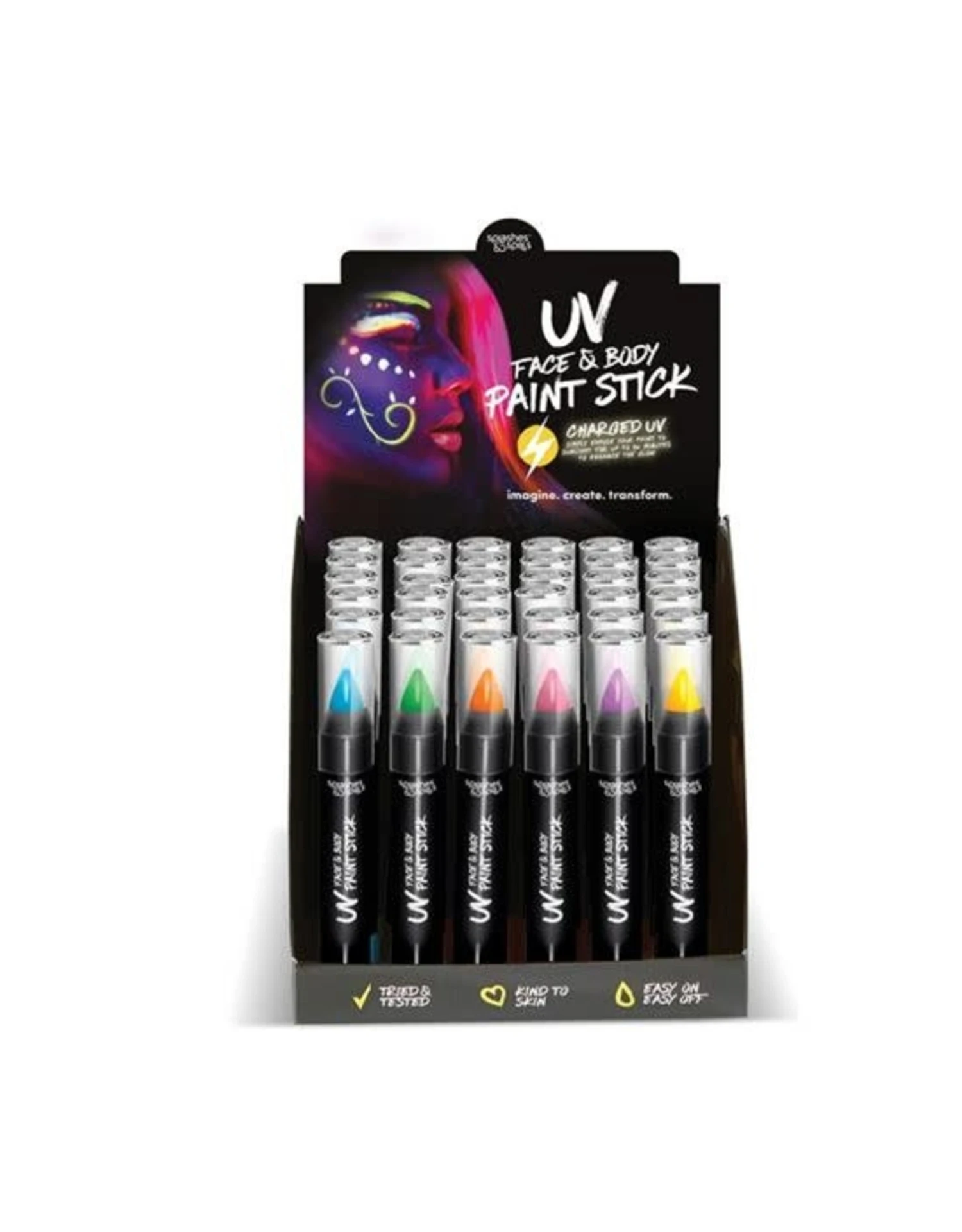 UV Face&body Paint Stick Assorti 2 UV Face&body Paint Stick Assorti - Afbeelding 2