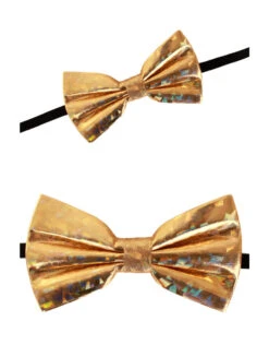 Vlinderstrik Goud Holografisch