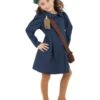 WW2 Evacuee Meisjeskostuum, Blauw