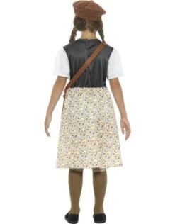 WW2 Evacuee Schoolmeisjes Kostuum, Grijs -Vakantie Kledingwinkel ww2 evacuee schoolmeisjes kostuum grijs 2